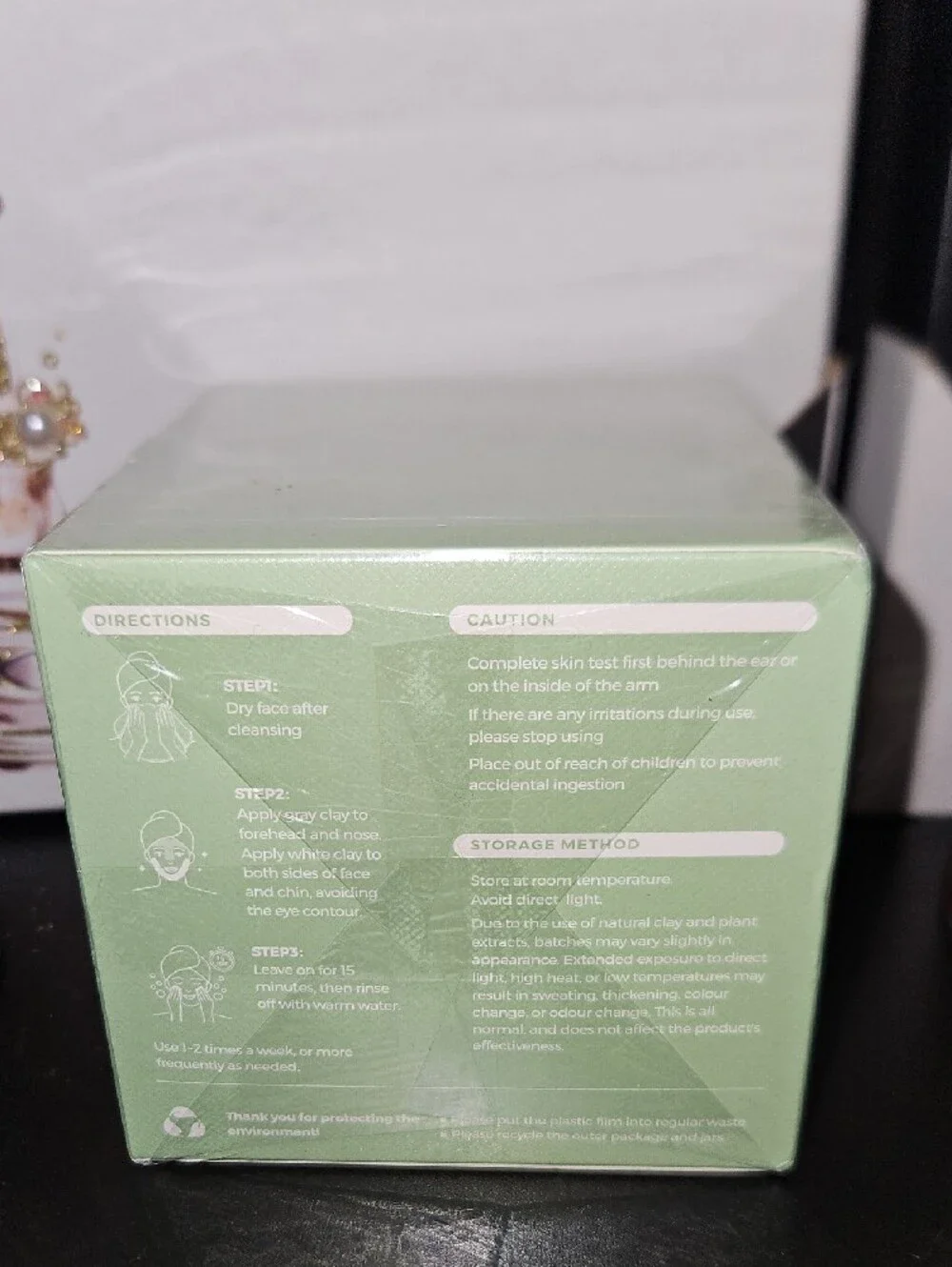 Green Duo Cleansing Clay Mask - Gentle 15-Minute Treatment